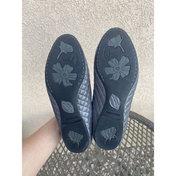 Born Leather Quilted Flats - Size 38/7- Gray - Picture 7 of 8